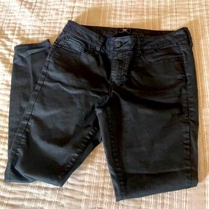 GAP Black leather look jeans